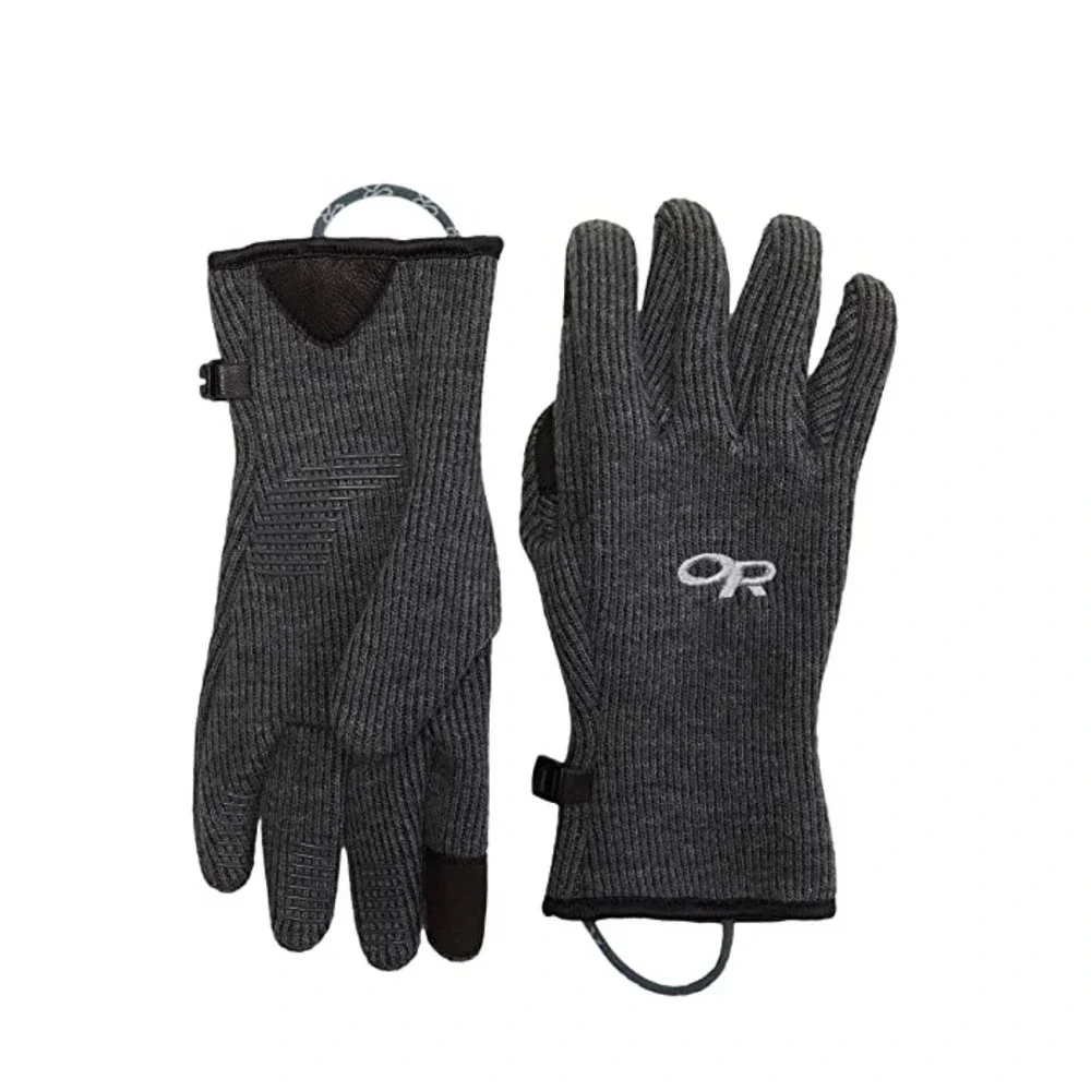 Outdoor Research Womens Flurry Sensor Gloves Black Wool Blend Large NWT